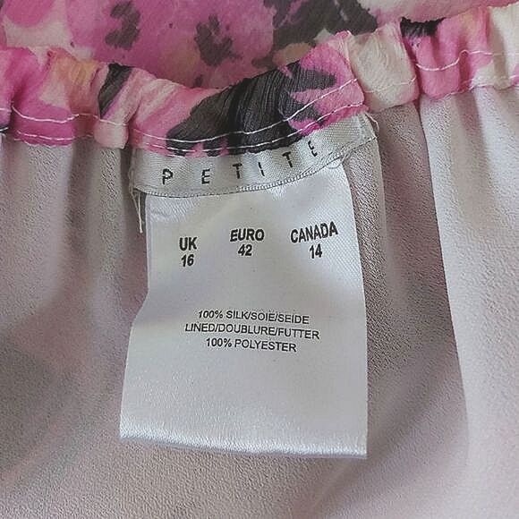 Vtg Precis Petite pink silk chiffon skirt set - Picture 14 of 15